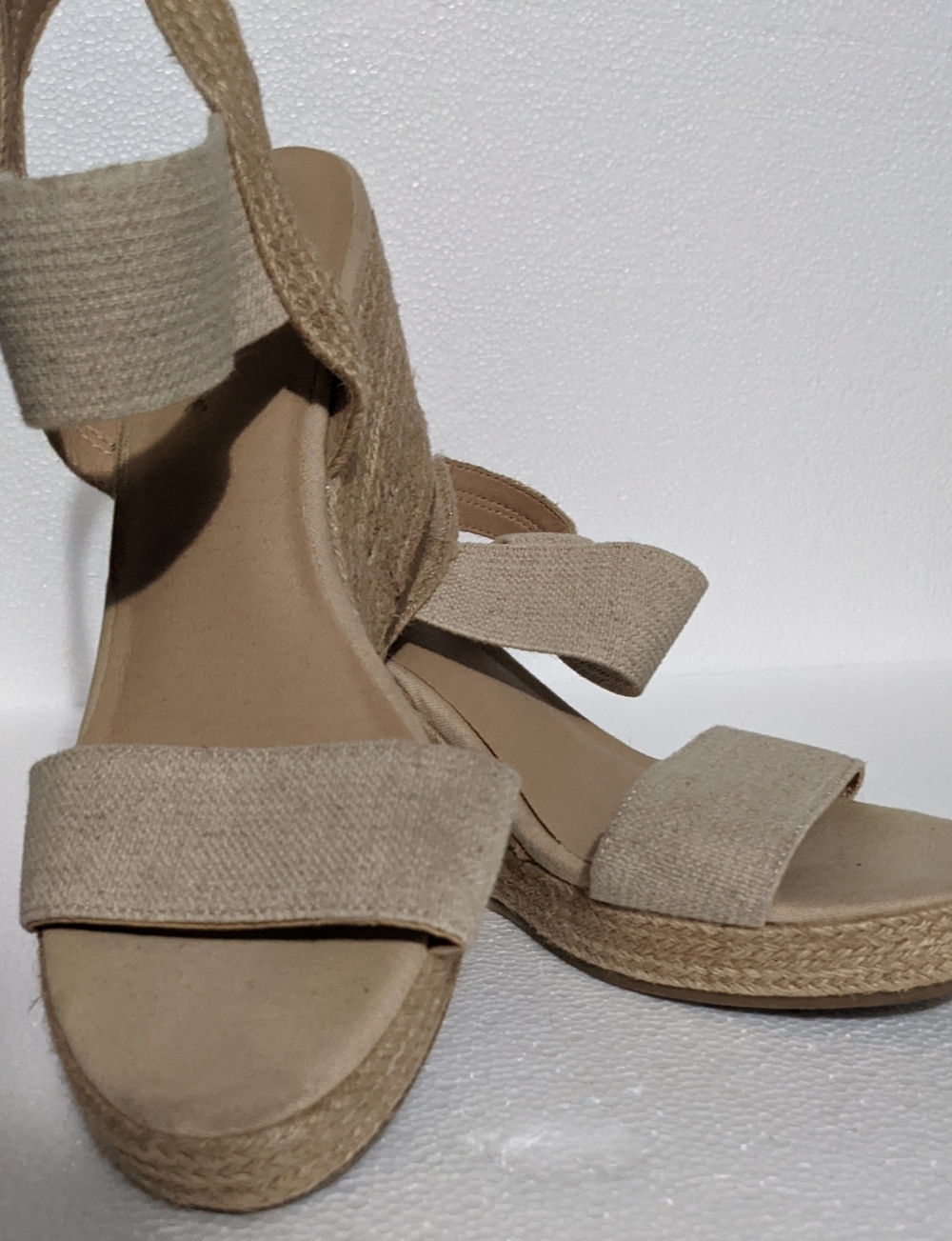 MIA Espadrille Wedge Healed Sandals in Tan US 8.5